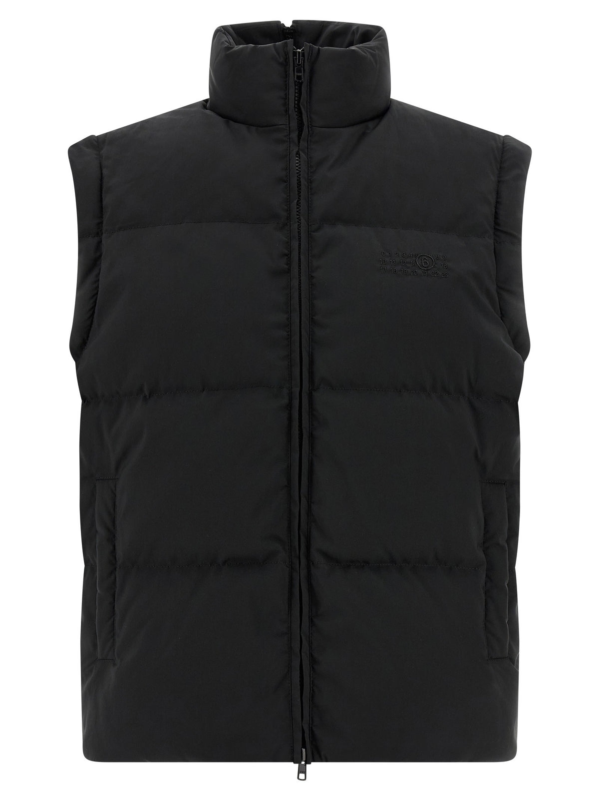 'Numeric signature MM6' embroidery down jacket