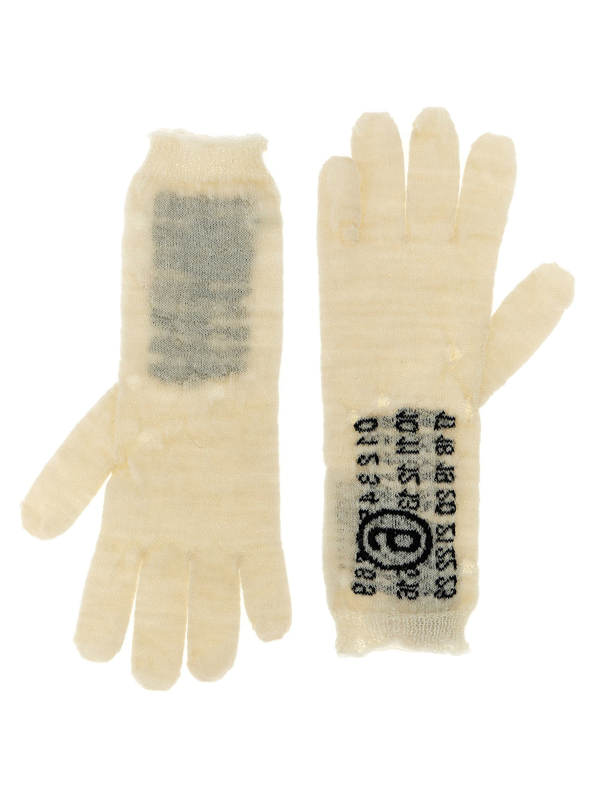 'Numeric signature MM6' gloves