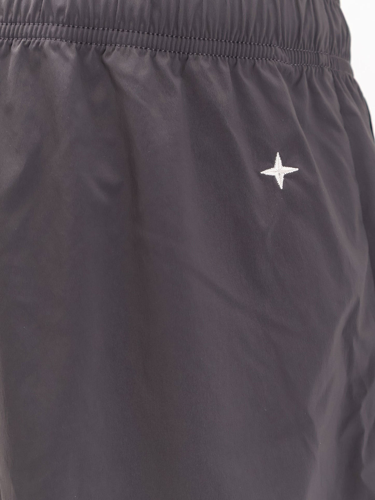 Nylon Bermuda shorts with embroidered logo on the back
