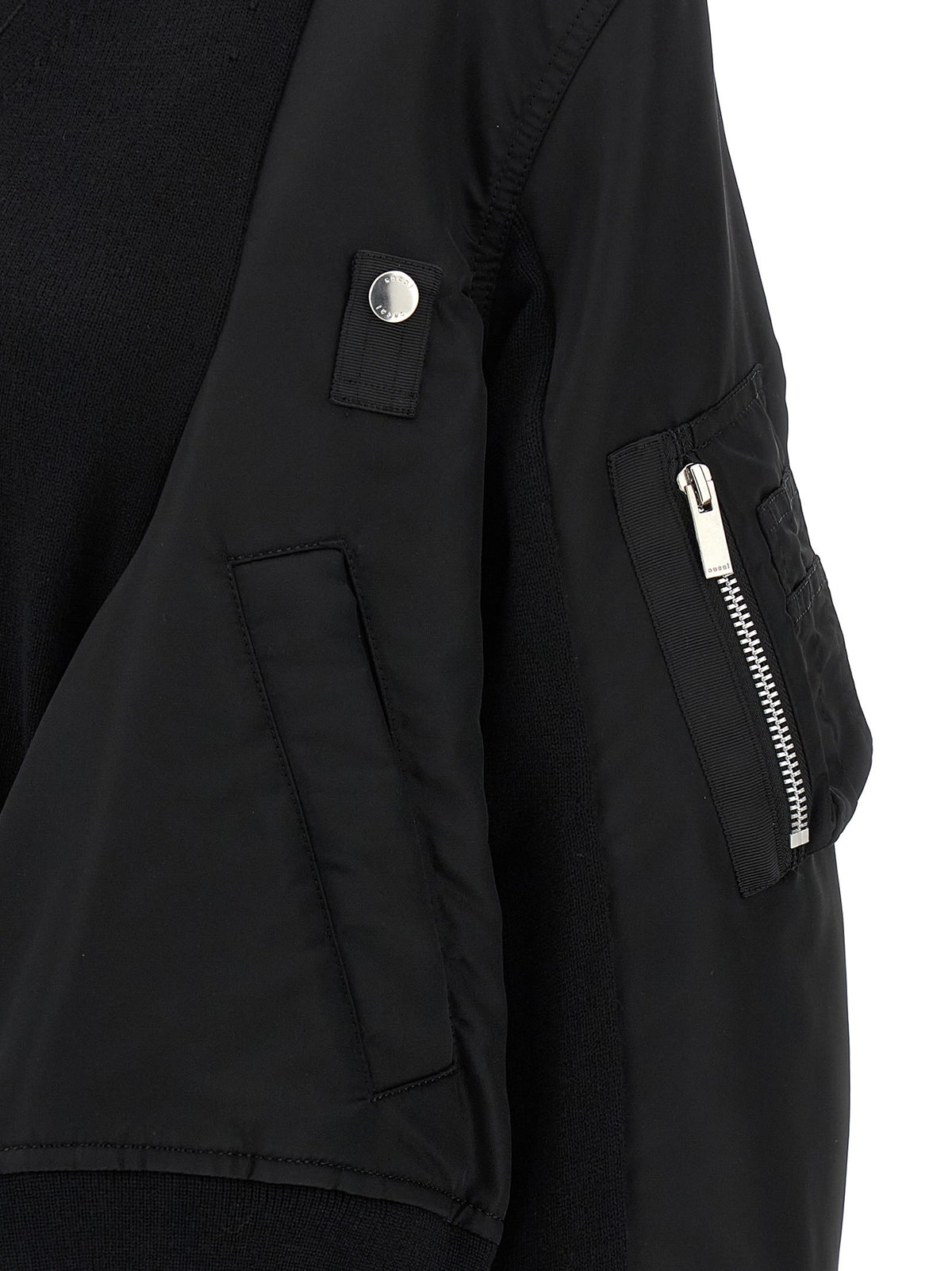 Nylon insert cardigan