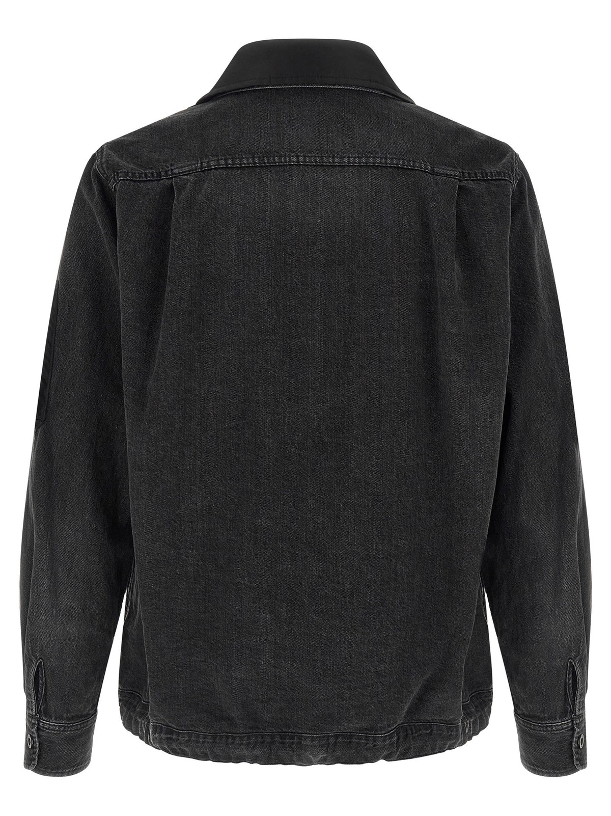 Nylon insert denim jacket