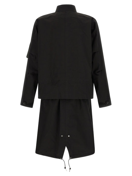 'Nylon Twill x Rip Stop' coat