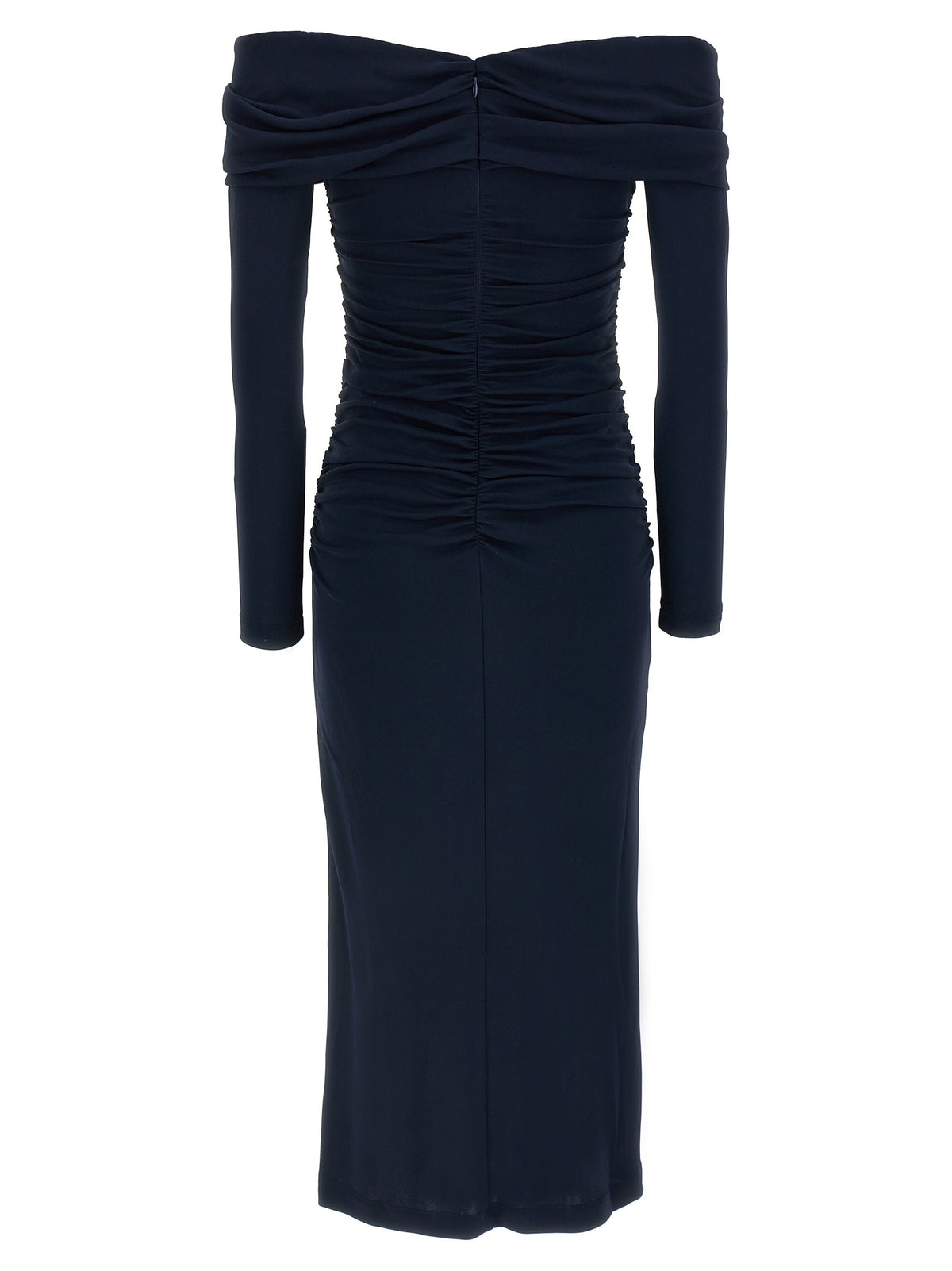 'Off-Shoulder 3/4 SLV Ruched Midi' dress