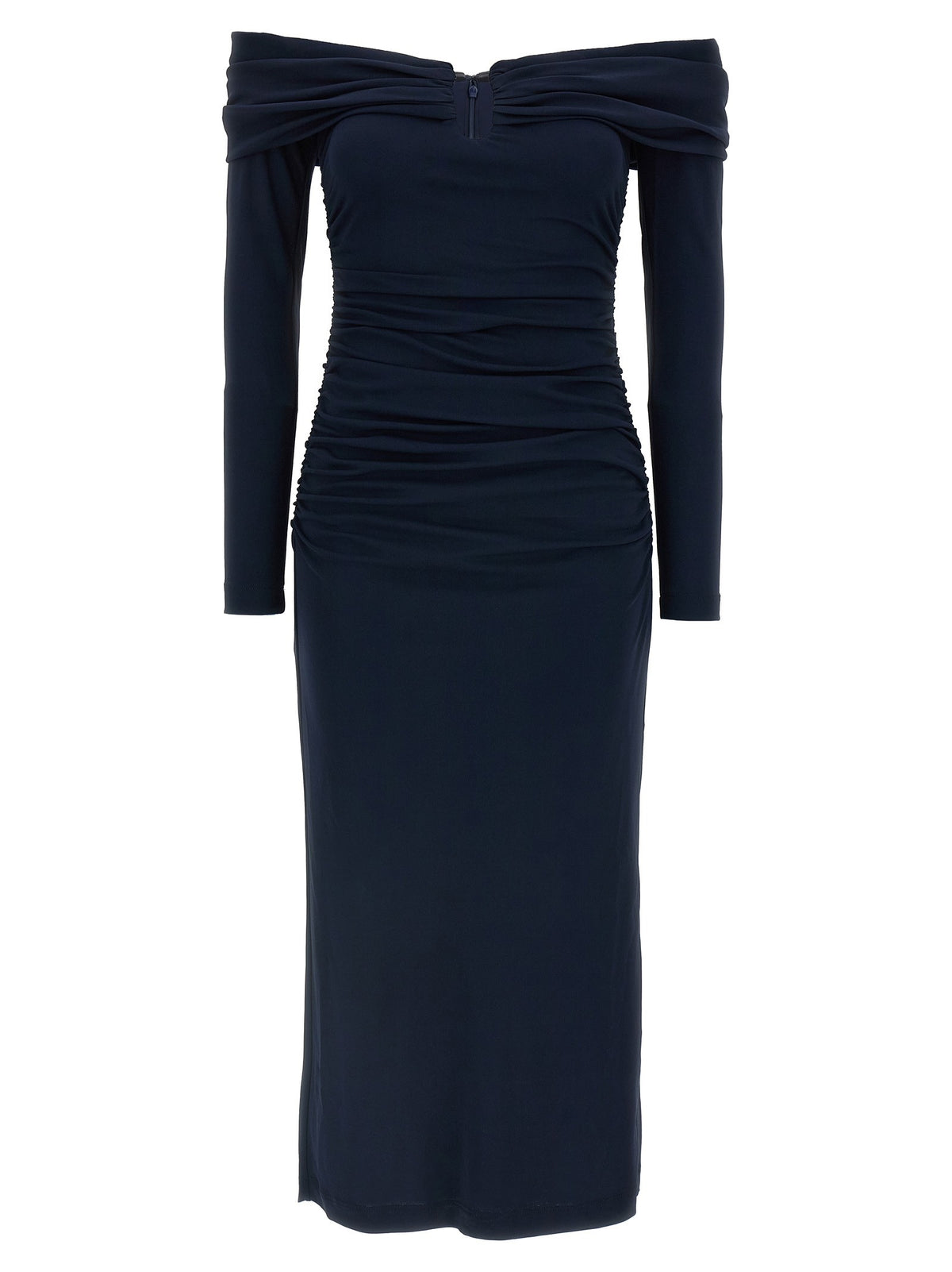 'Off-Shoulder 3/4 SLV Ruched Midi' dress
