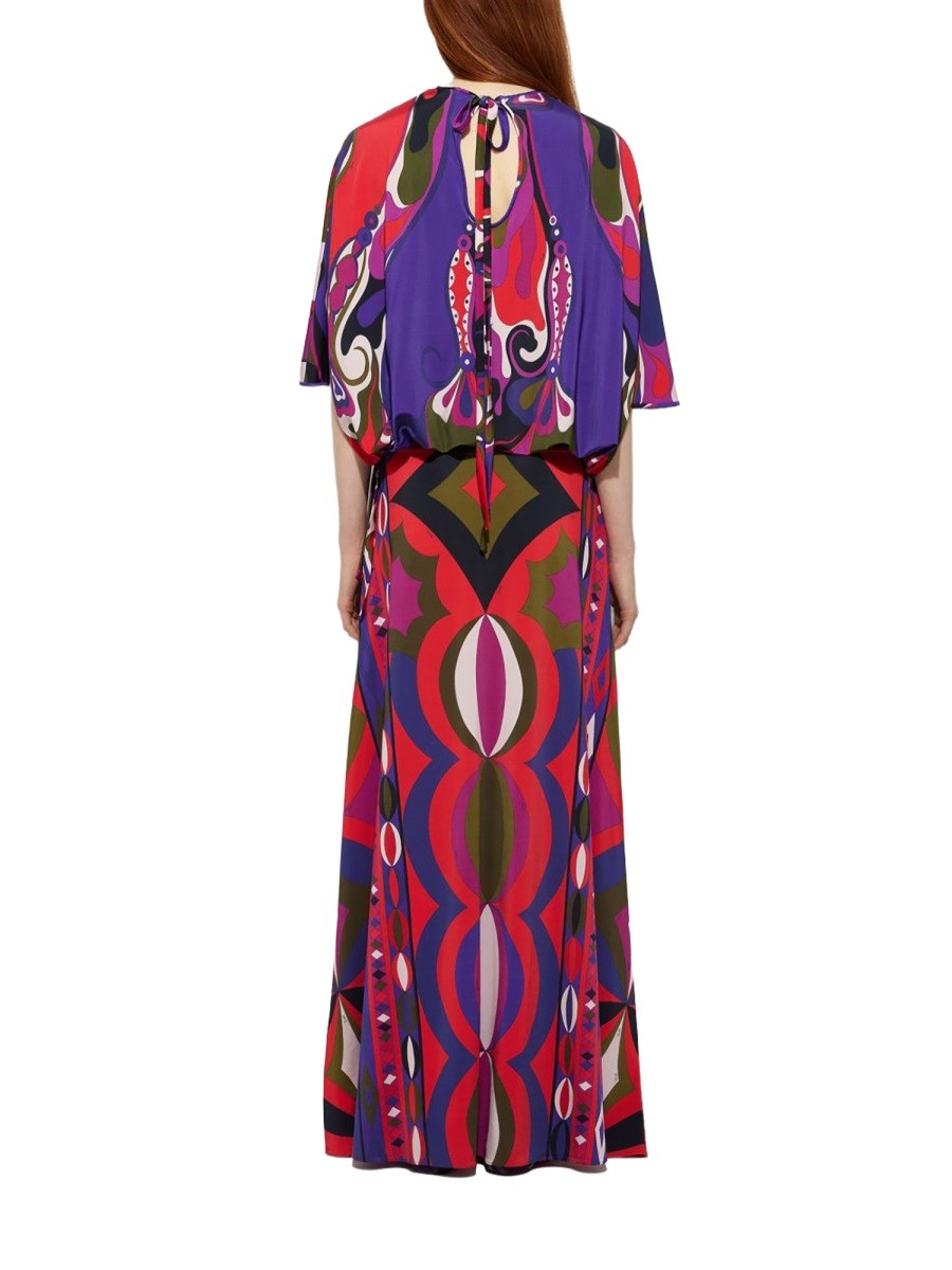 ORCHID PRINT CAPE BLOUSE