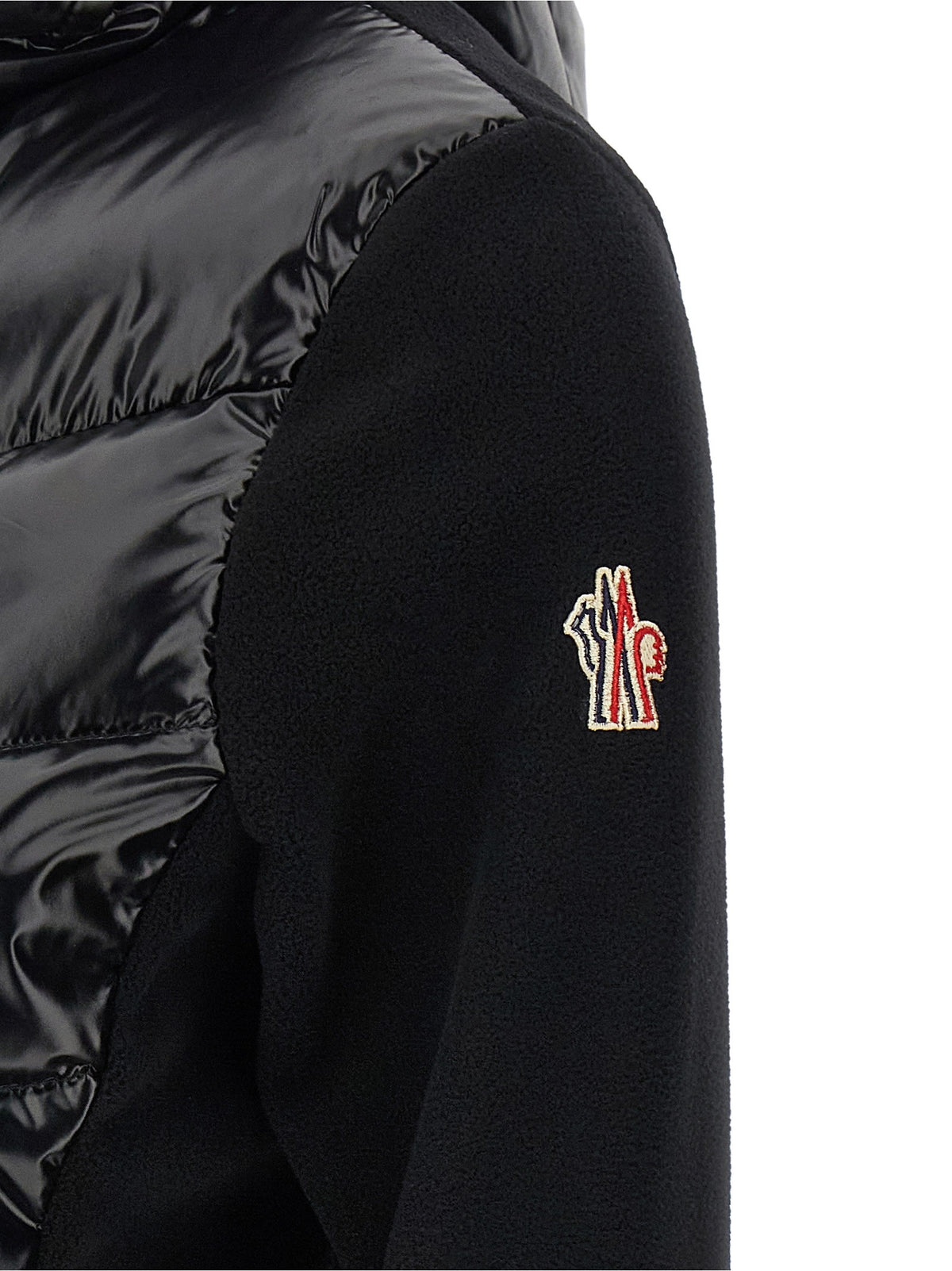 Padded cardigan with hood and zip