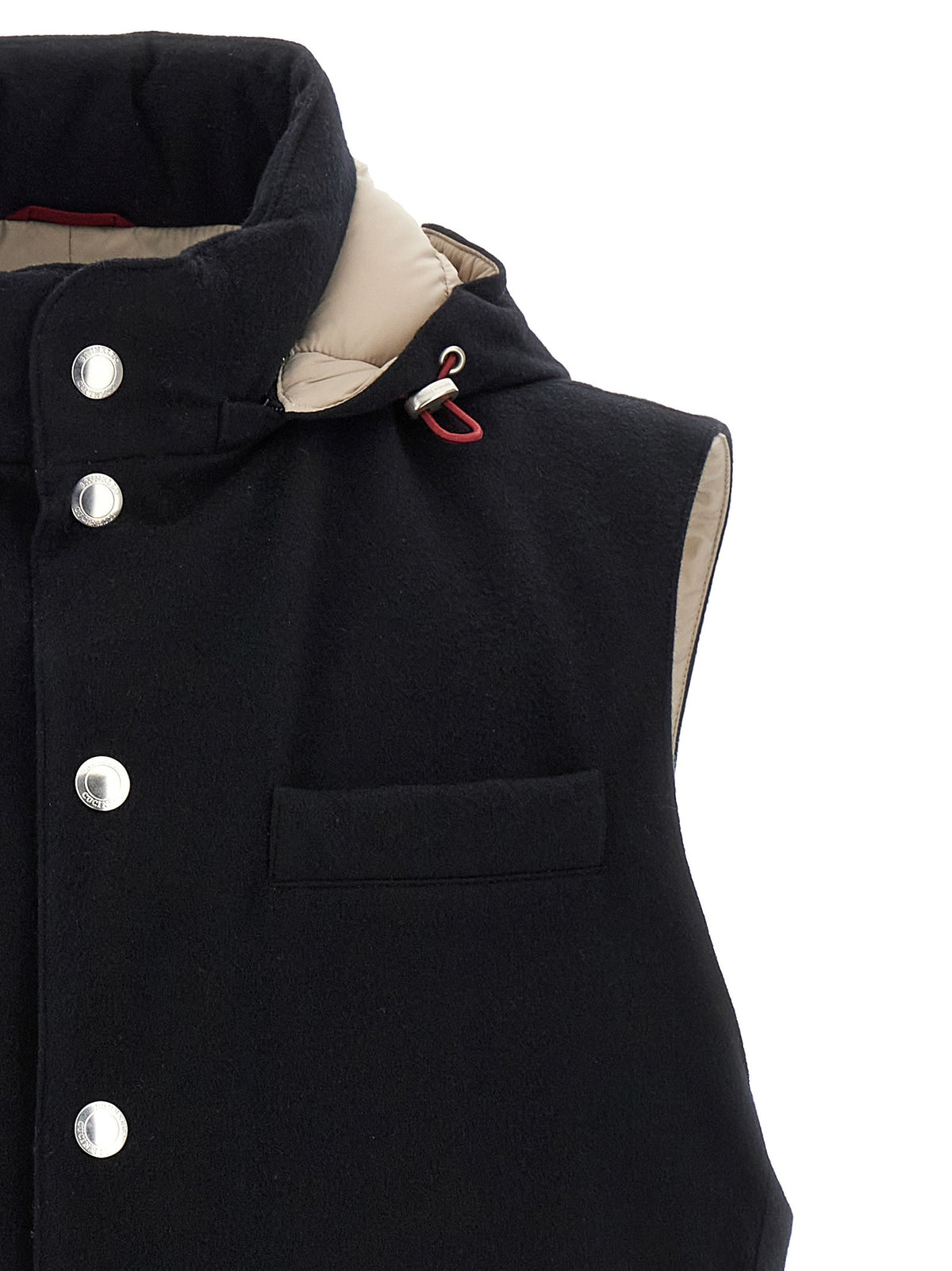 Padded wool vest