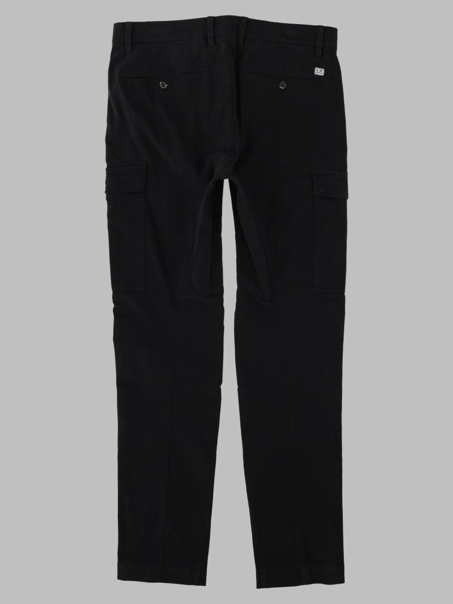 Pantalone Cargo in Raso di Cotone Stretch