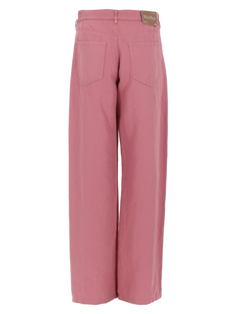 PANTALONE CINQUE TASCHE IN COTONE E LINO