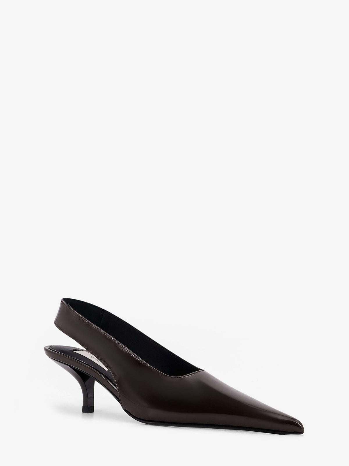 Patent leather slingback pumps