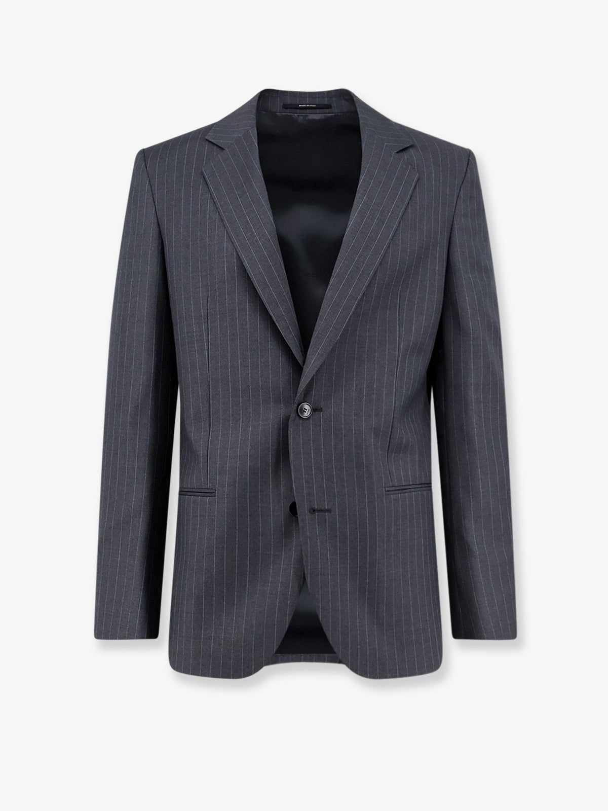 Pinstriped wool blazer