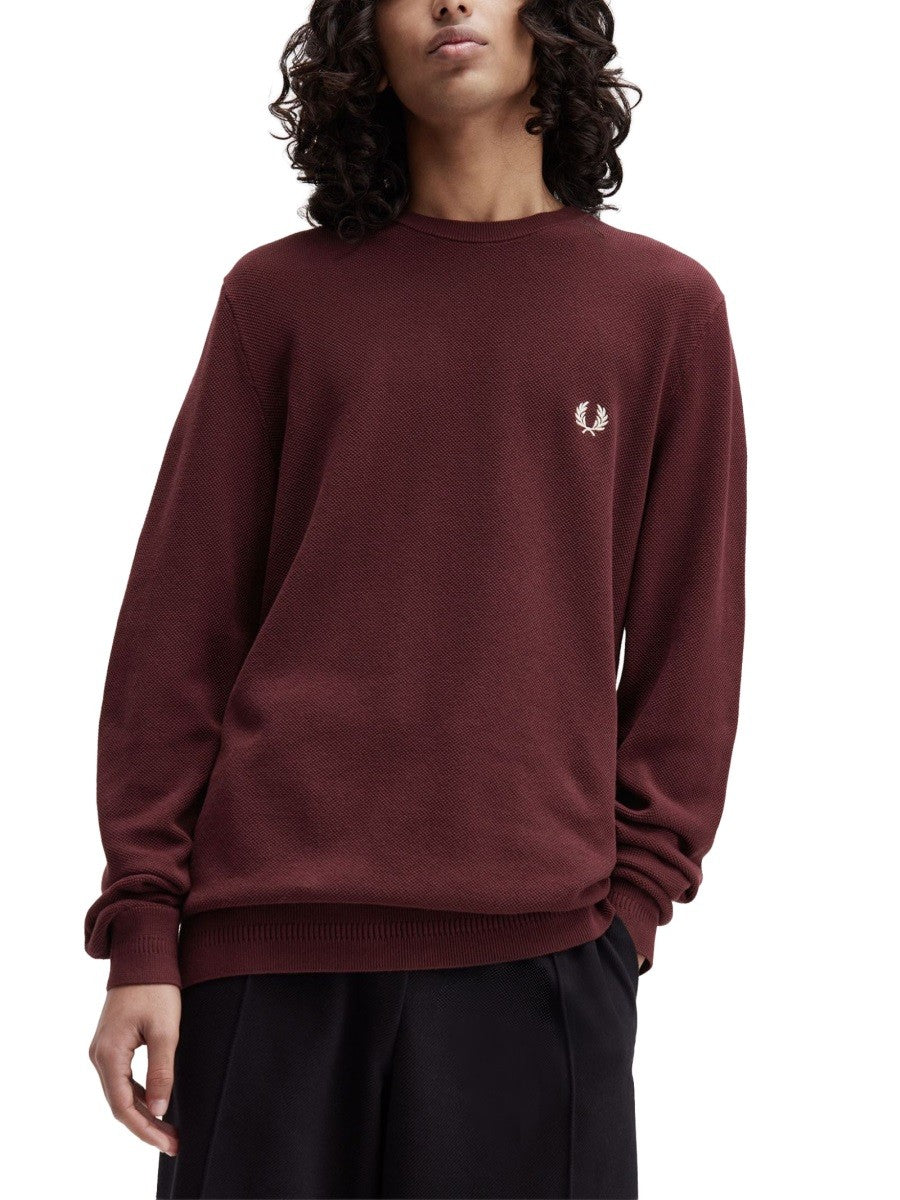 PIQUE SWEATER WITH LOGO