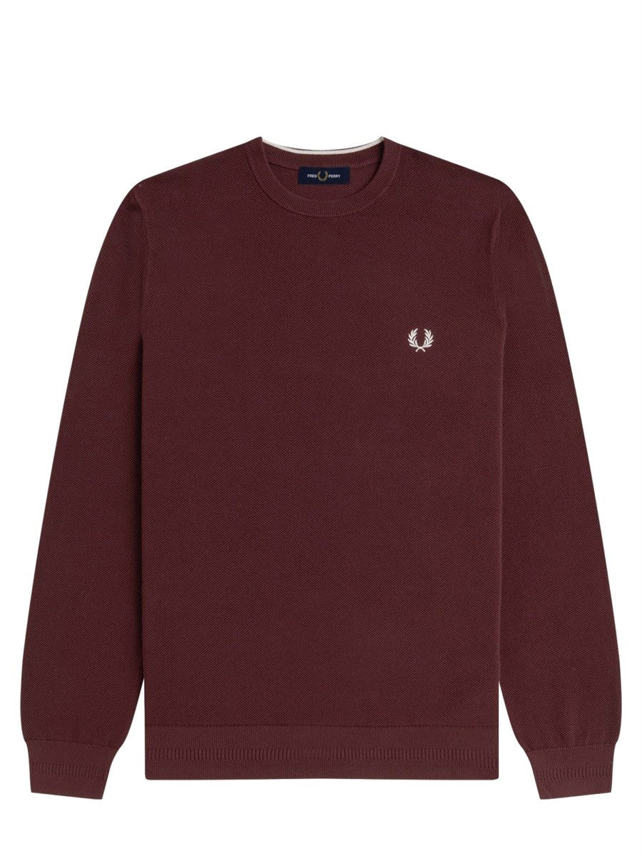 PIQUE SWEATER WITH LOGO