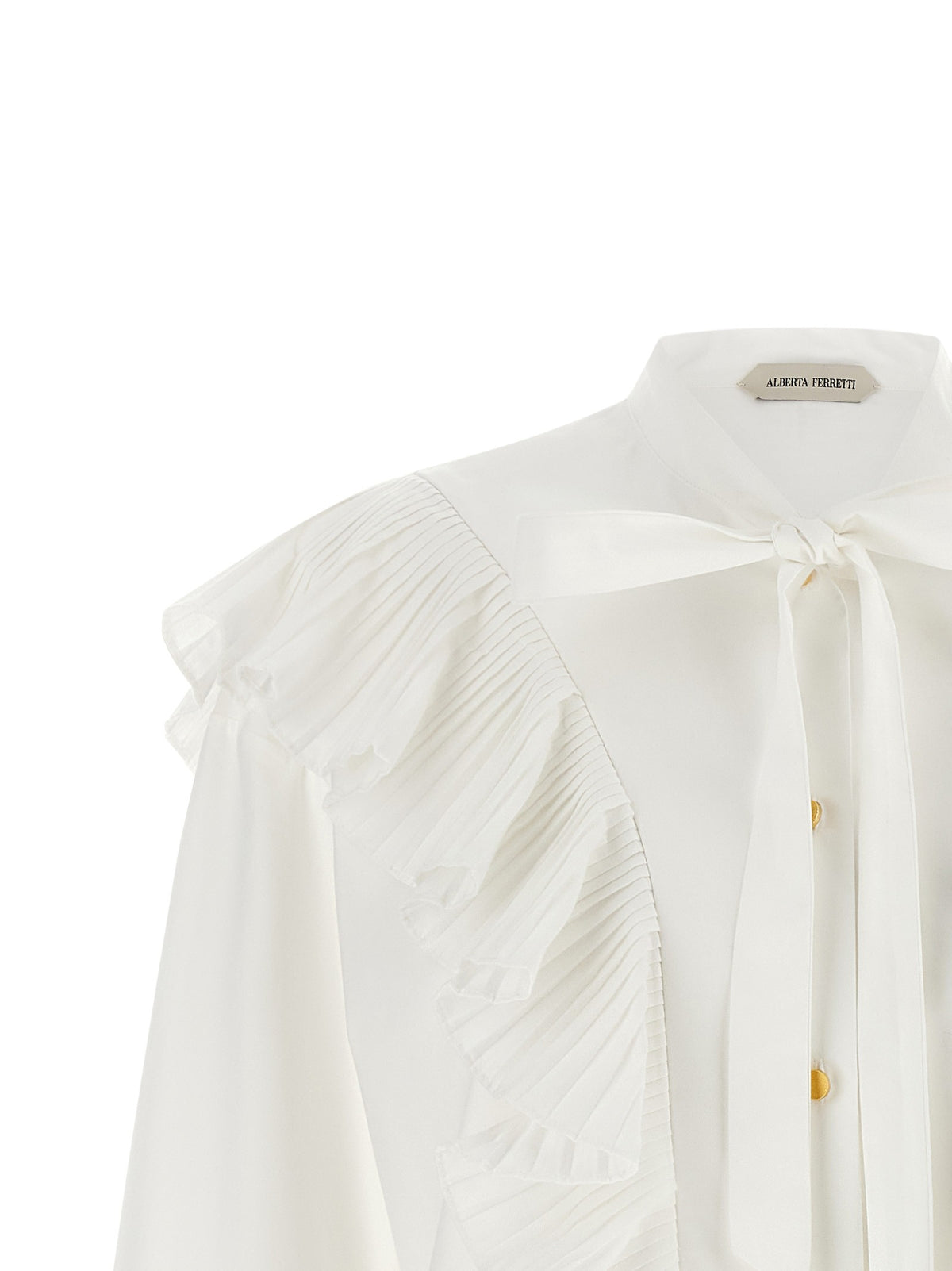 Pleated ruffle shirt