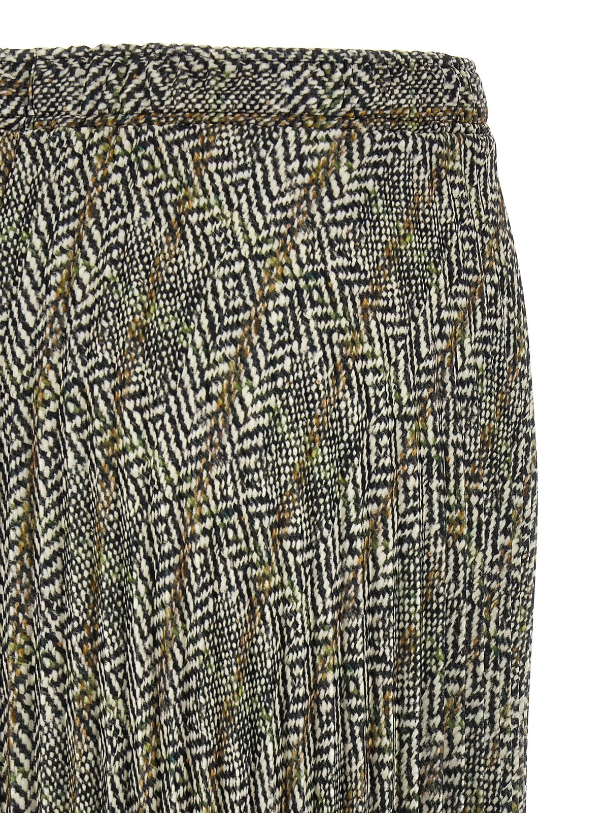 Pleated skirt with lace