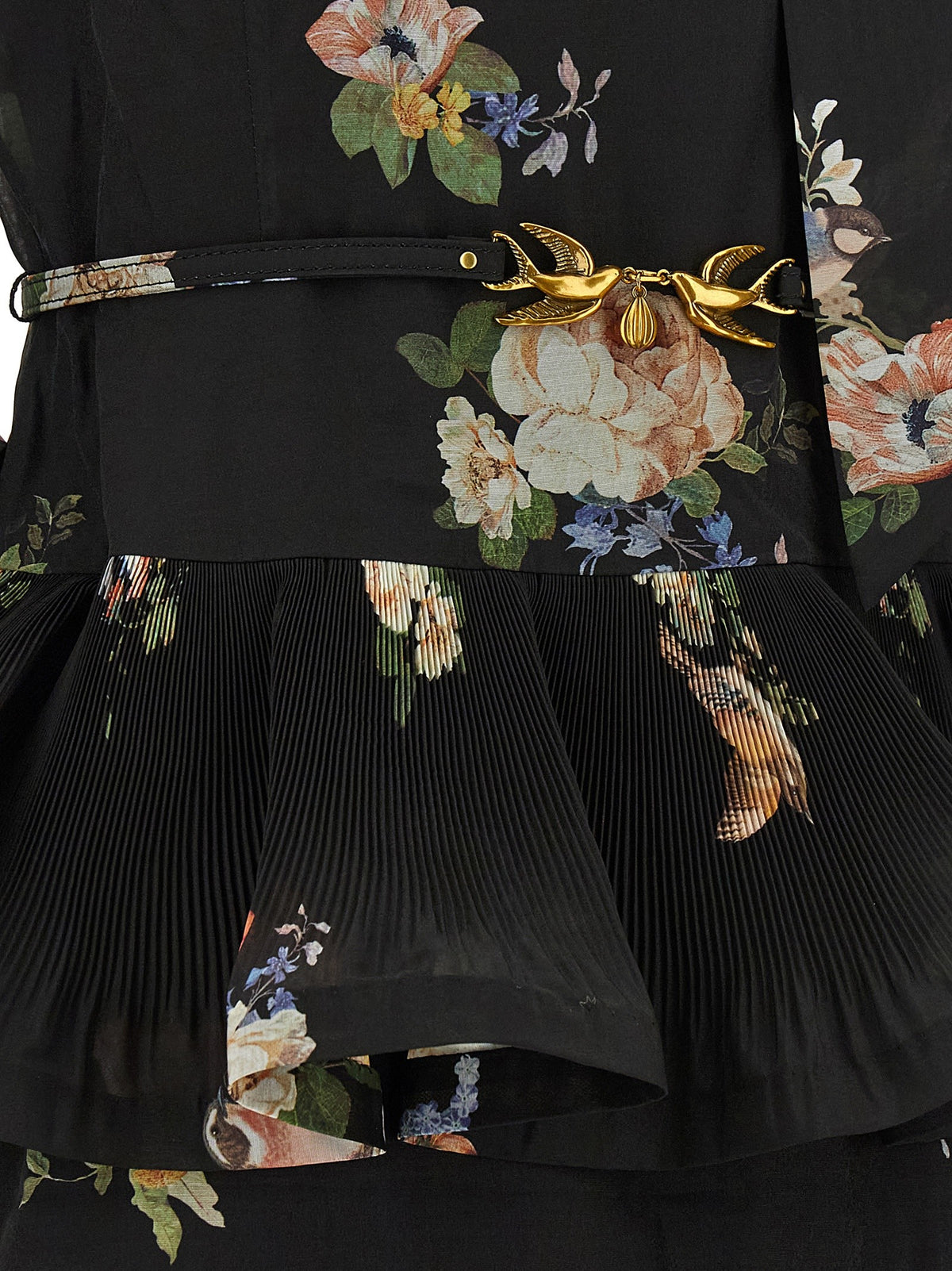 Pleated Sleeved dress
