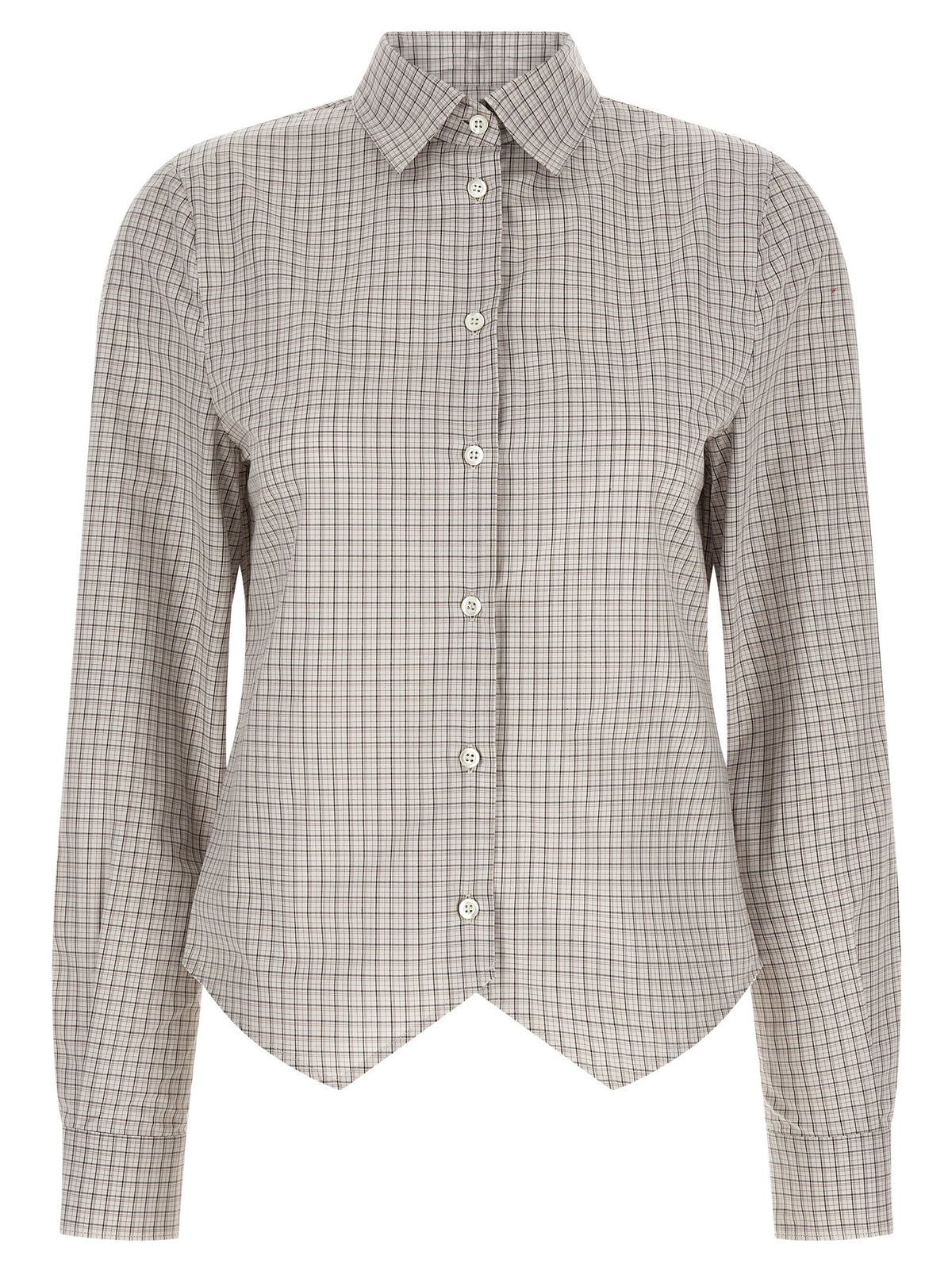Pointed hem shirt