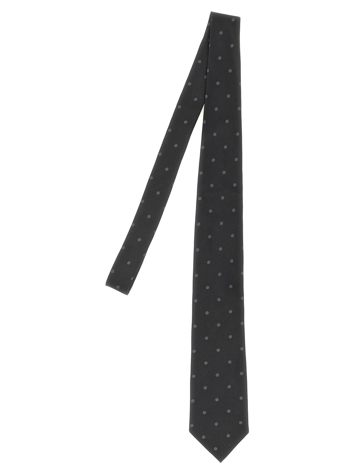 Polka dot silk tie