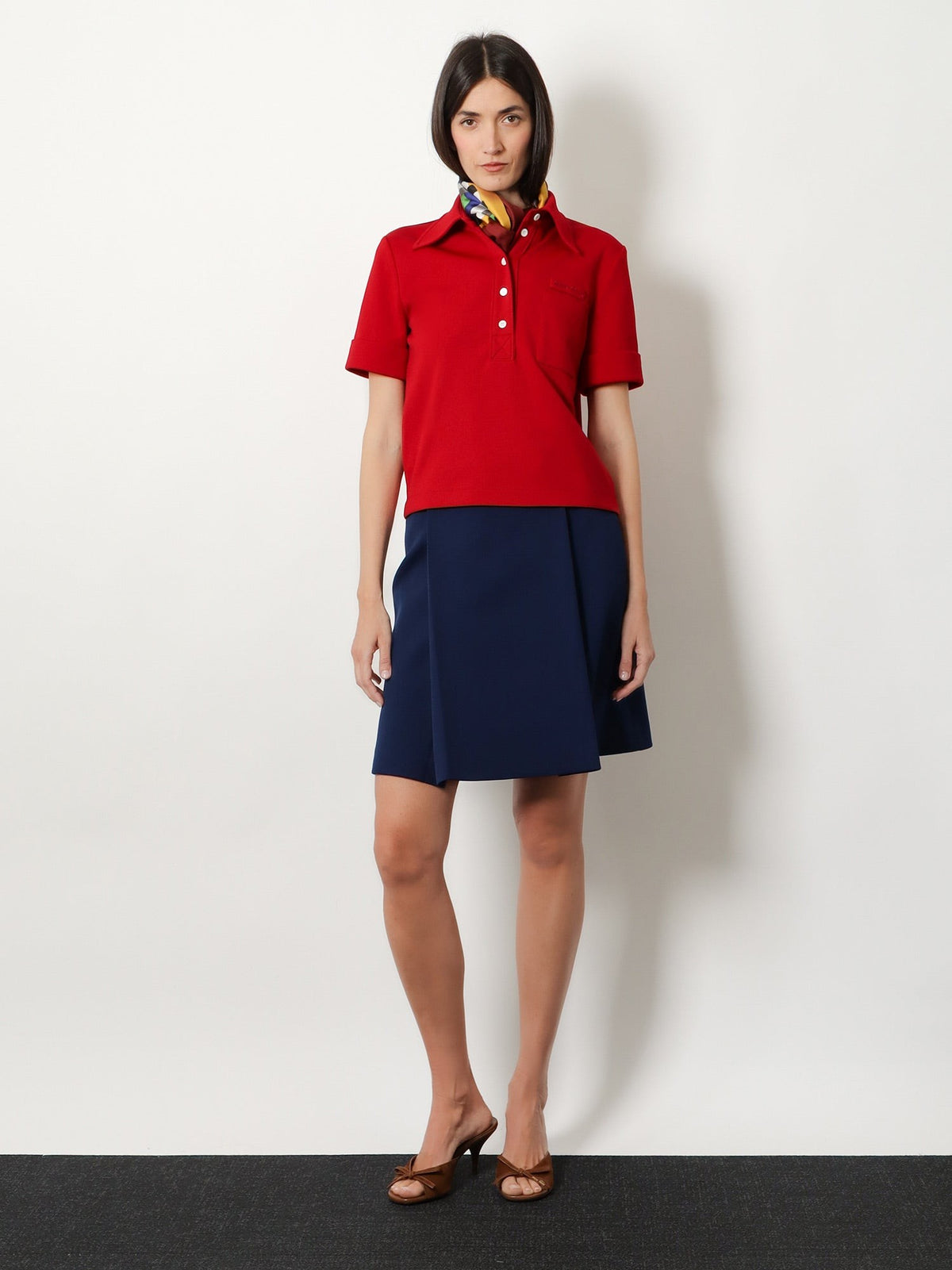 Polo Shirt with Lettering Logo patch