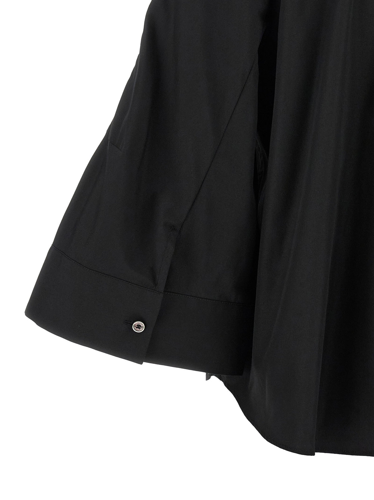Poplin shirt with wide sleeves
