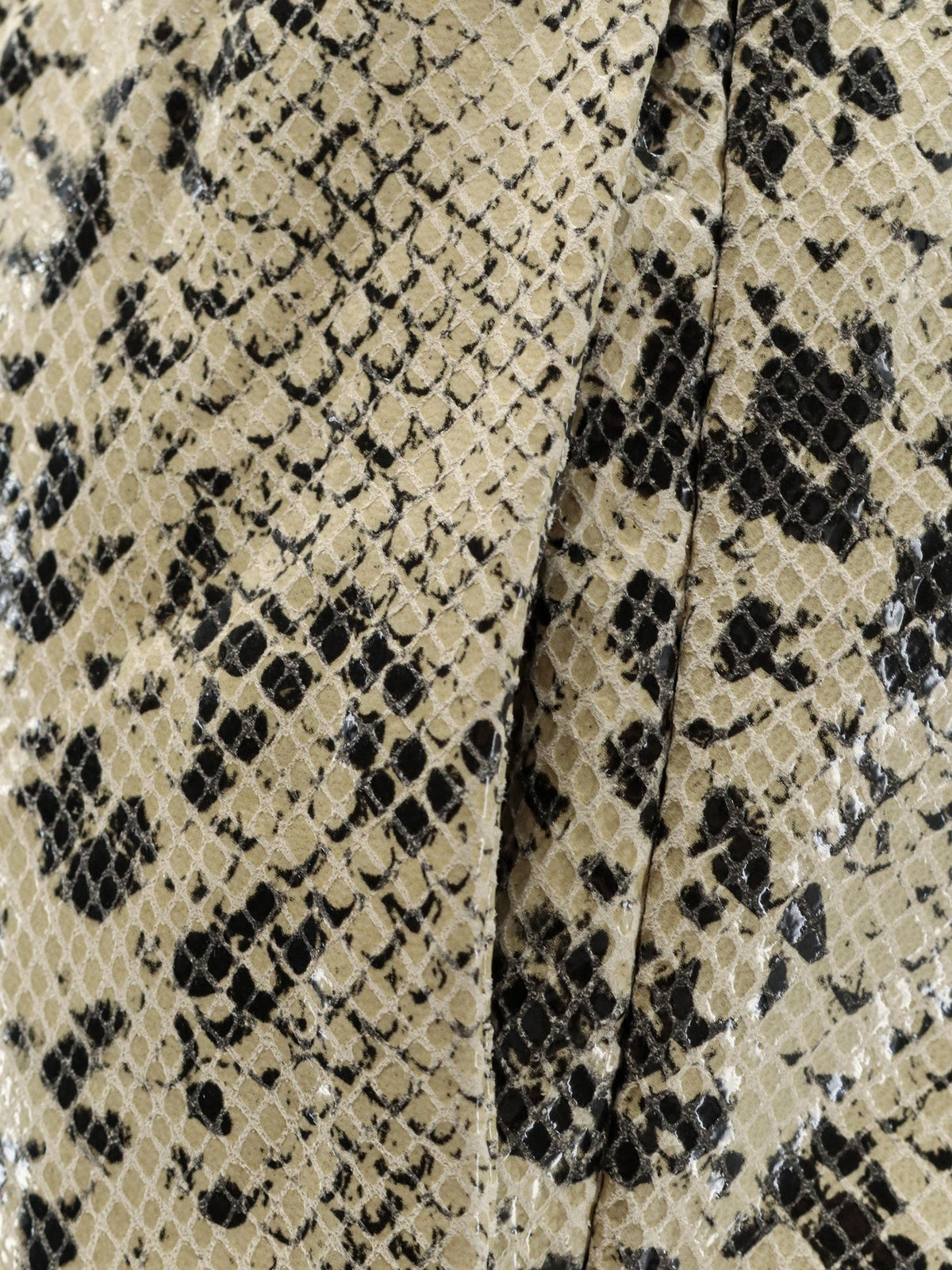Python-print leather trousers