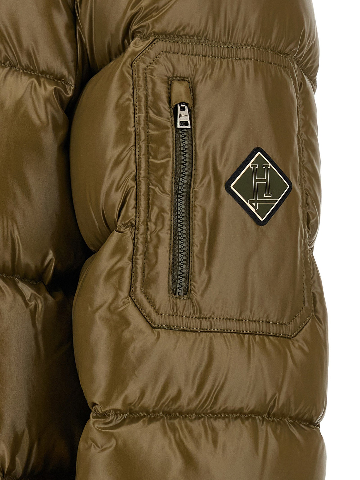 Quilted down jacket