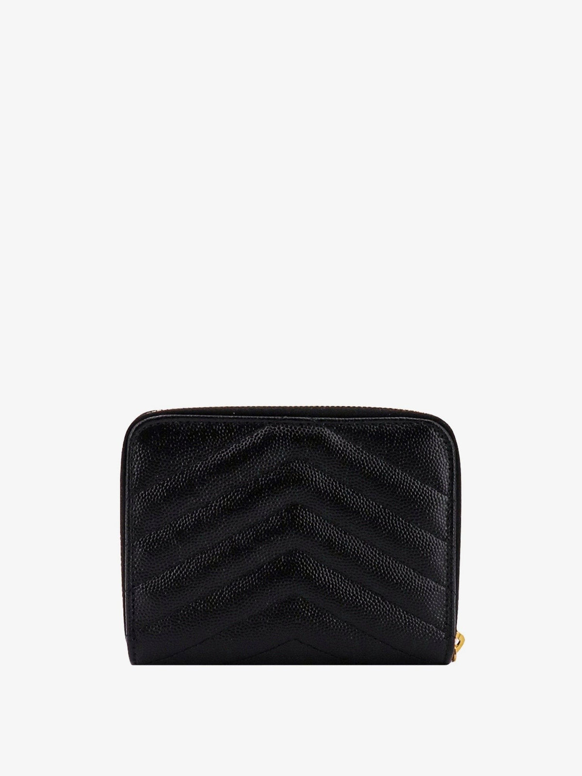 Quilted leather wallet with metal Cassandre logo