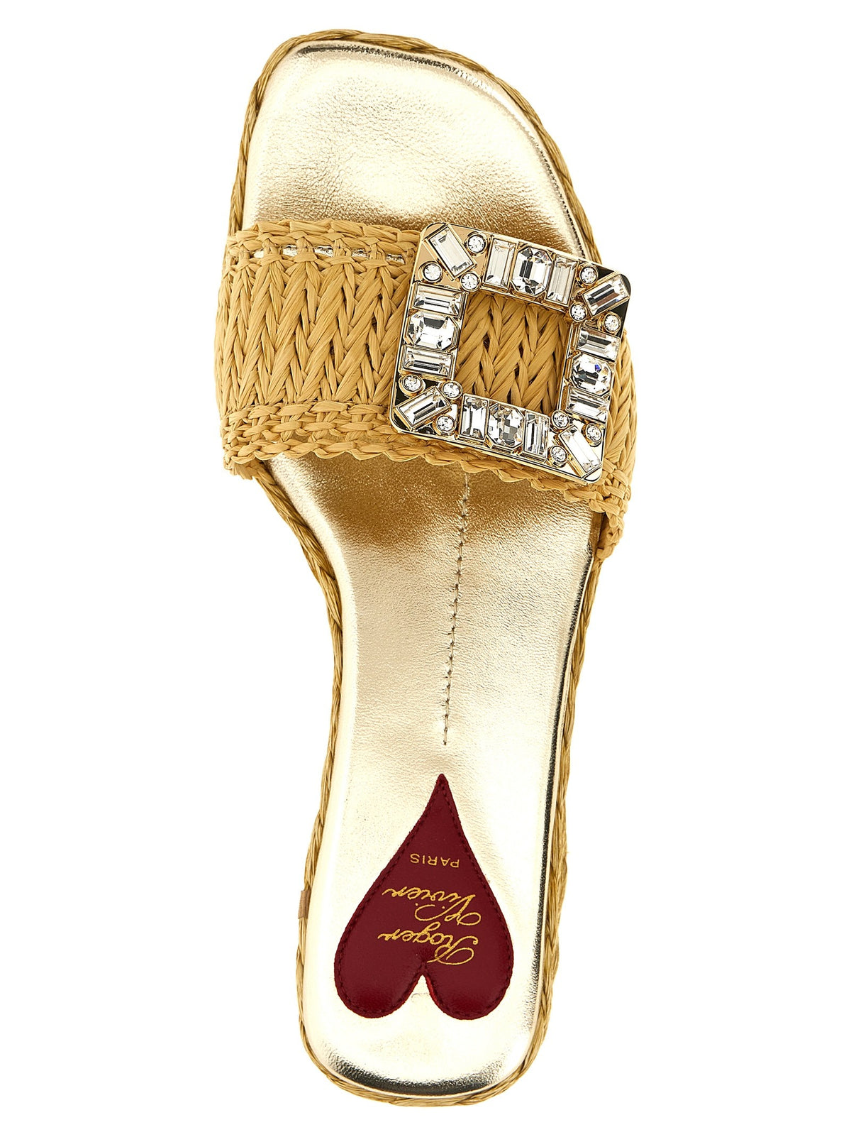 Raffia jewel sandals