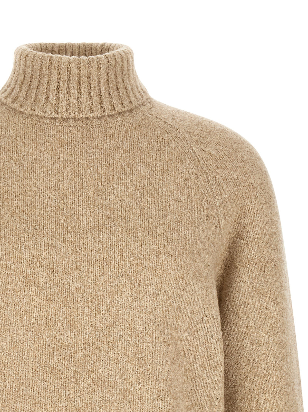Wool, silk and cashmere blend turtleneck