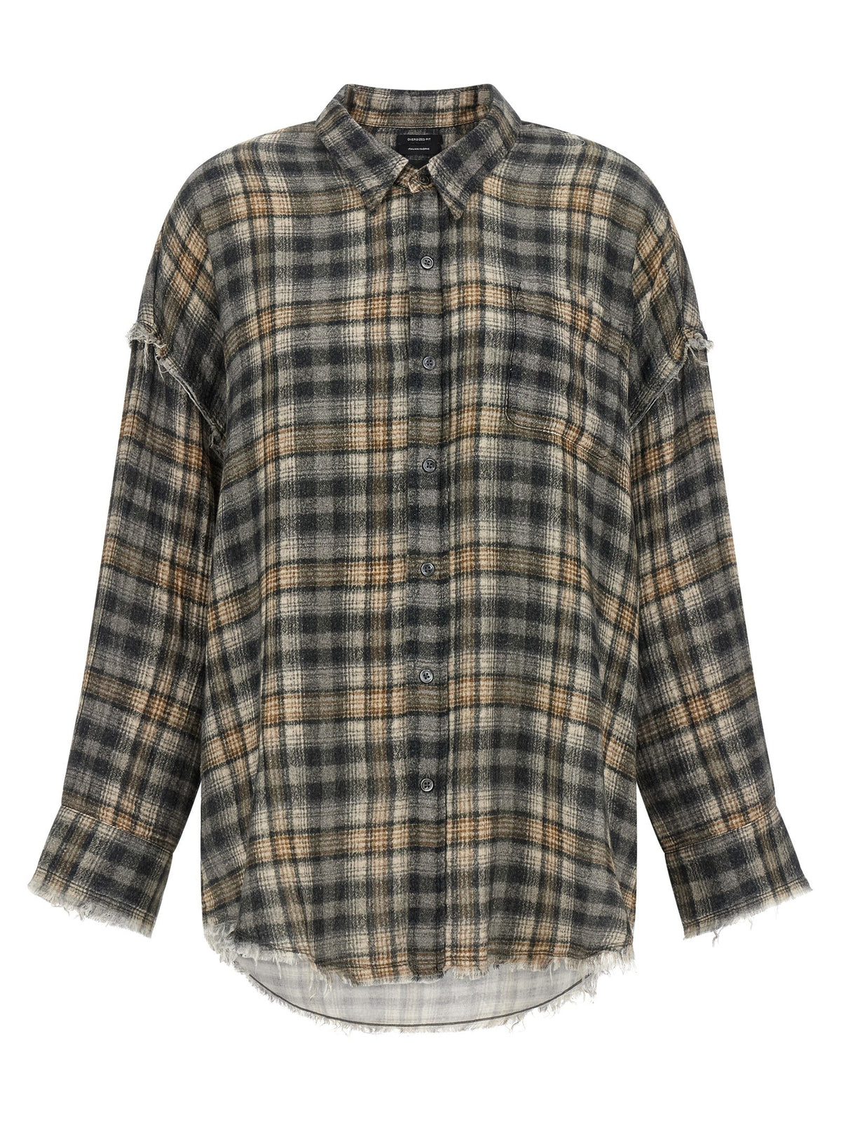 Raw cut hem shirt