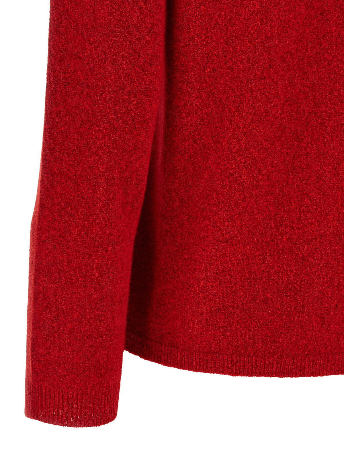 Red cashmere and silk sweater