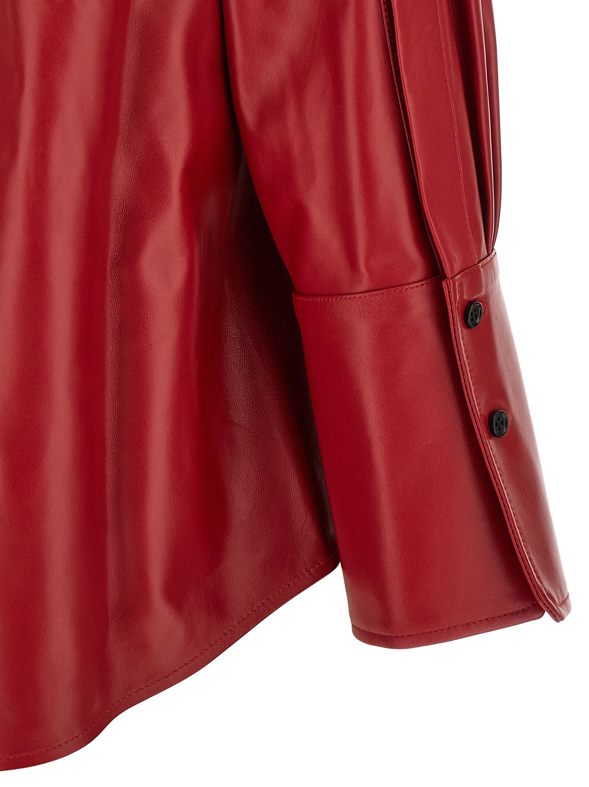 Red leather shirt