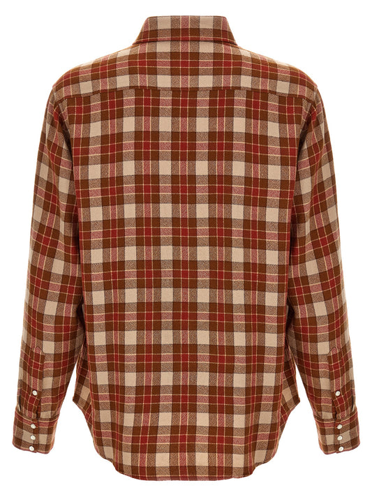 Red 'Meridian Check' shirt