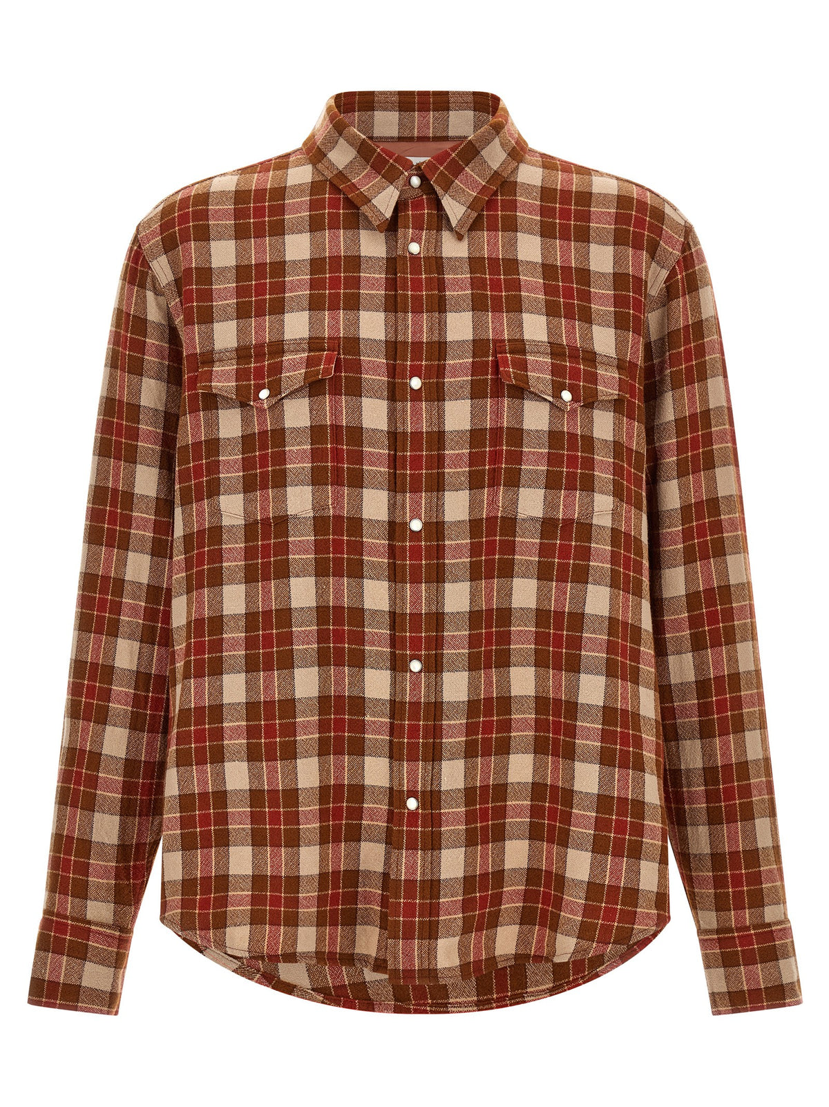 Red 'Meridian Check' shirt