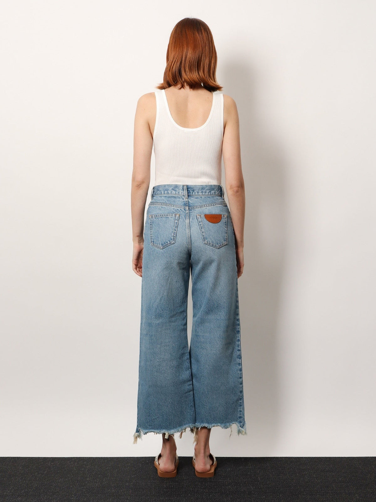Ribbed cotton tank top