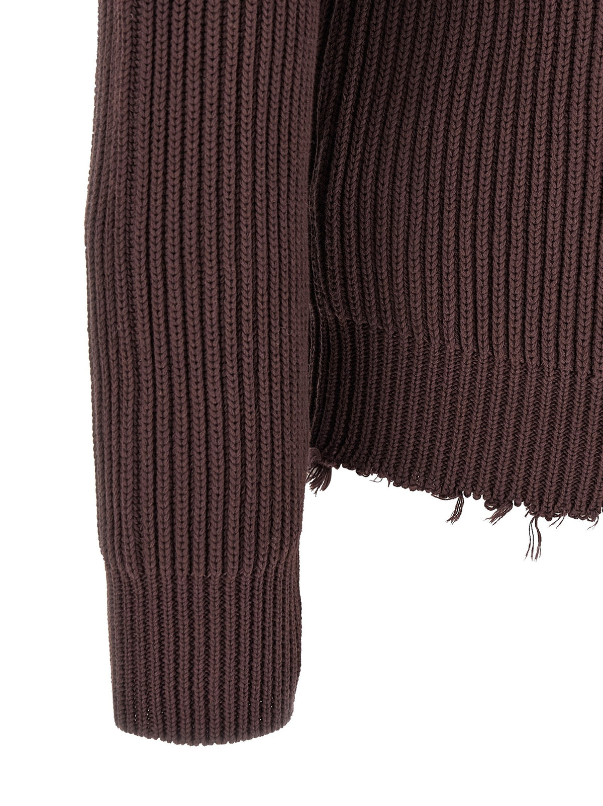 Ribbed cotton turtleneck sweater