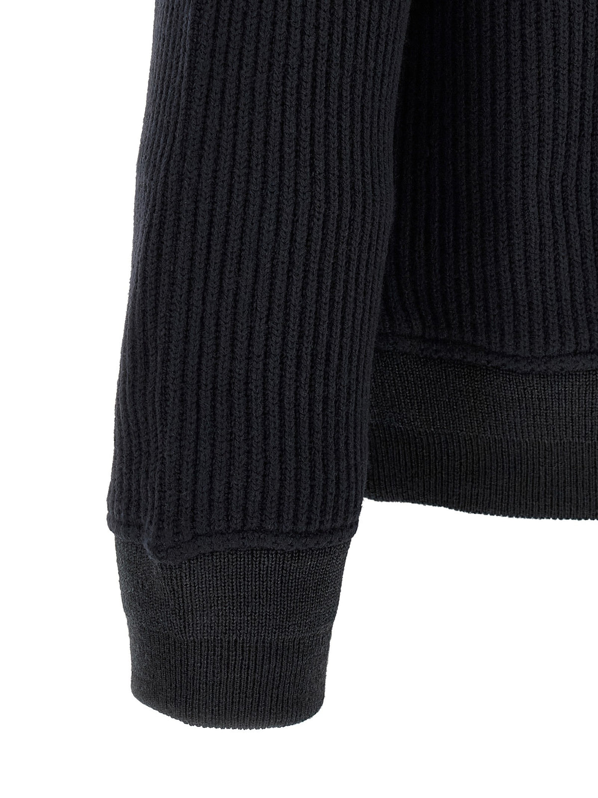Ribbed knit blouson