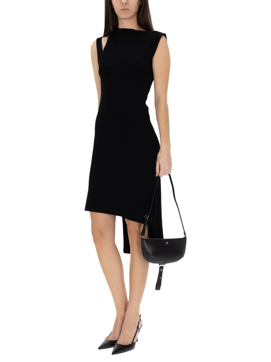 RIBBED "OBLIQUE" DRESS