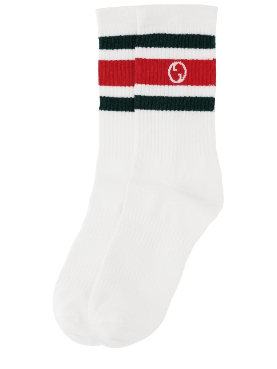 ROUND GG CROSSOVER SOCK