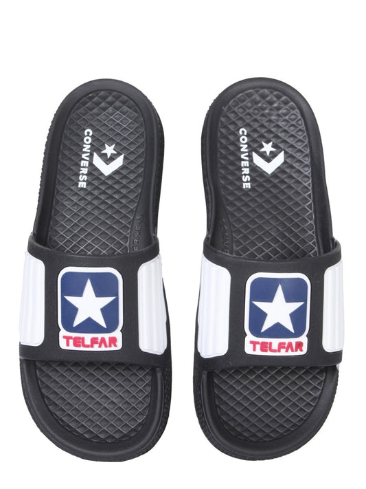 RUBBER SLIDE SANDALS