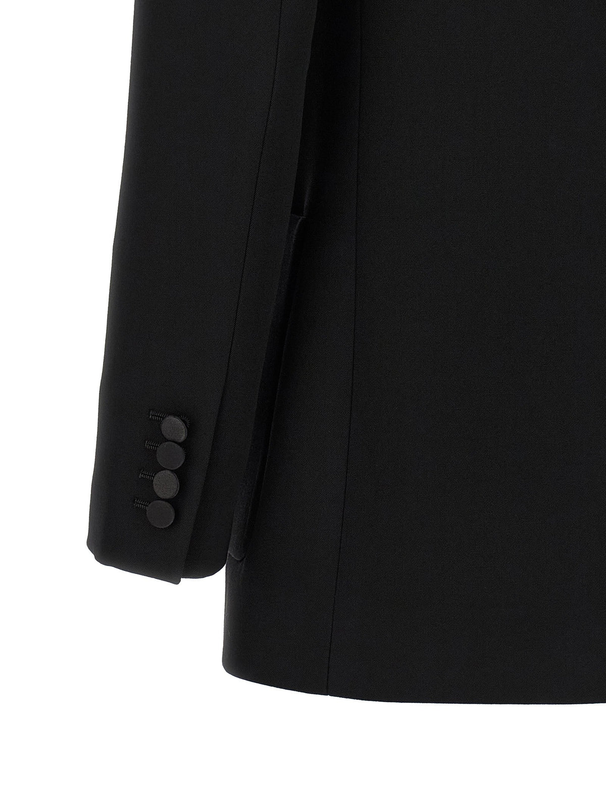 Satin lapel blazer