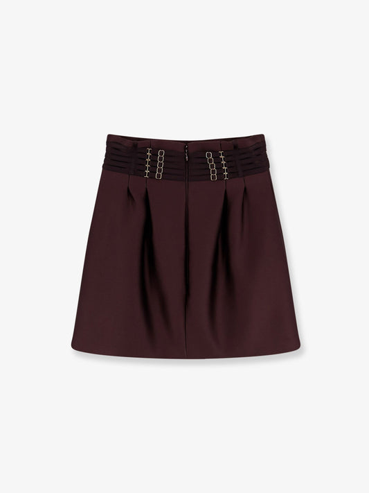 Satin mini skirt