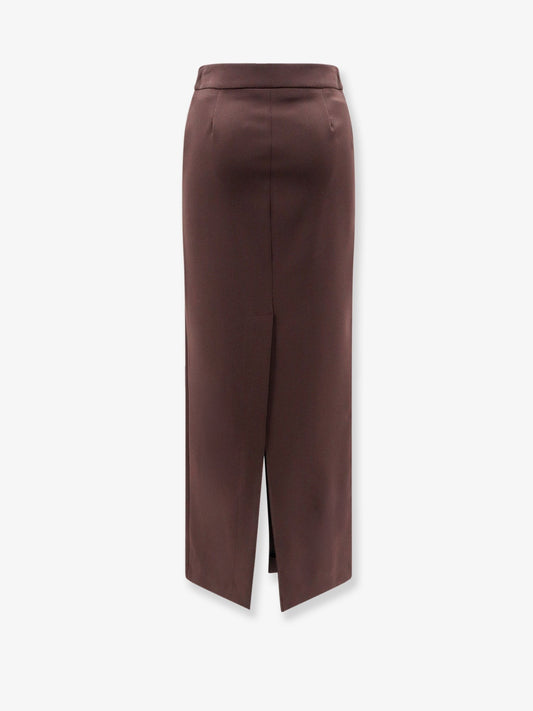 Satin pencil skirt