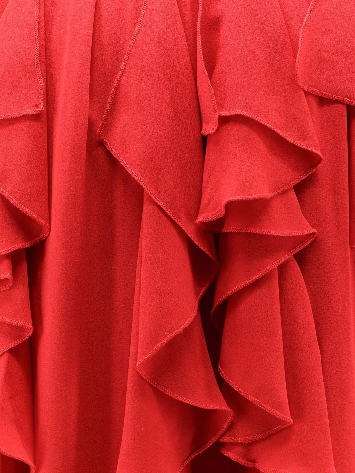 Satin ruffled skirt
