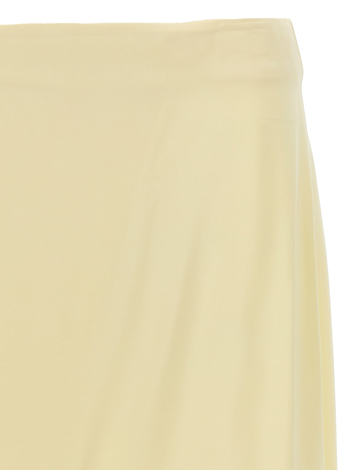 Satin skirt with side slit