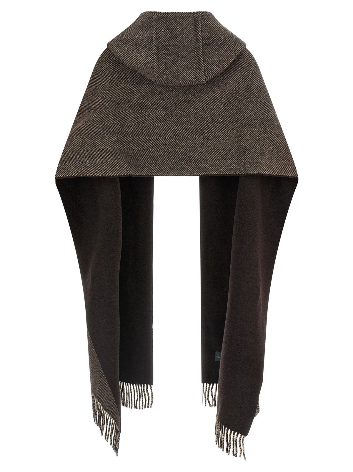 Scarf with reversible hood