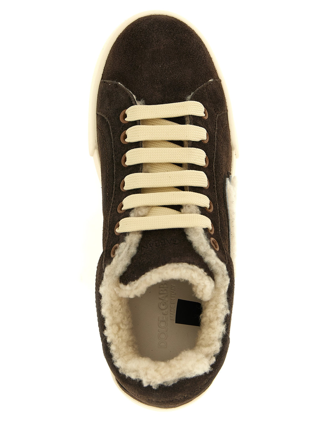 Shearling low.top sneakers