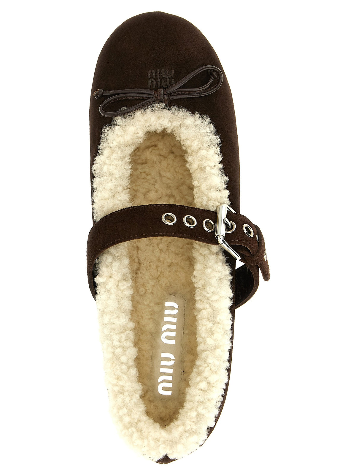 Sheepskin ballet flats