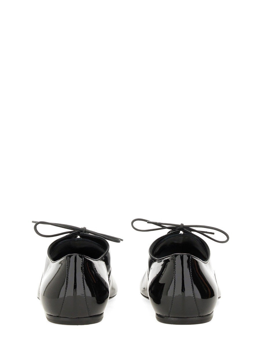 SHINY LEATHER LACE-UP SHOE