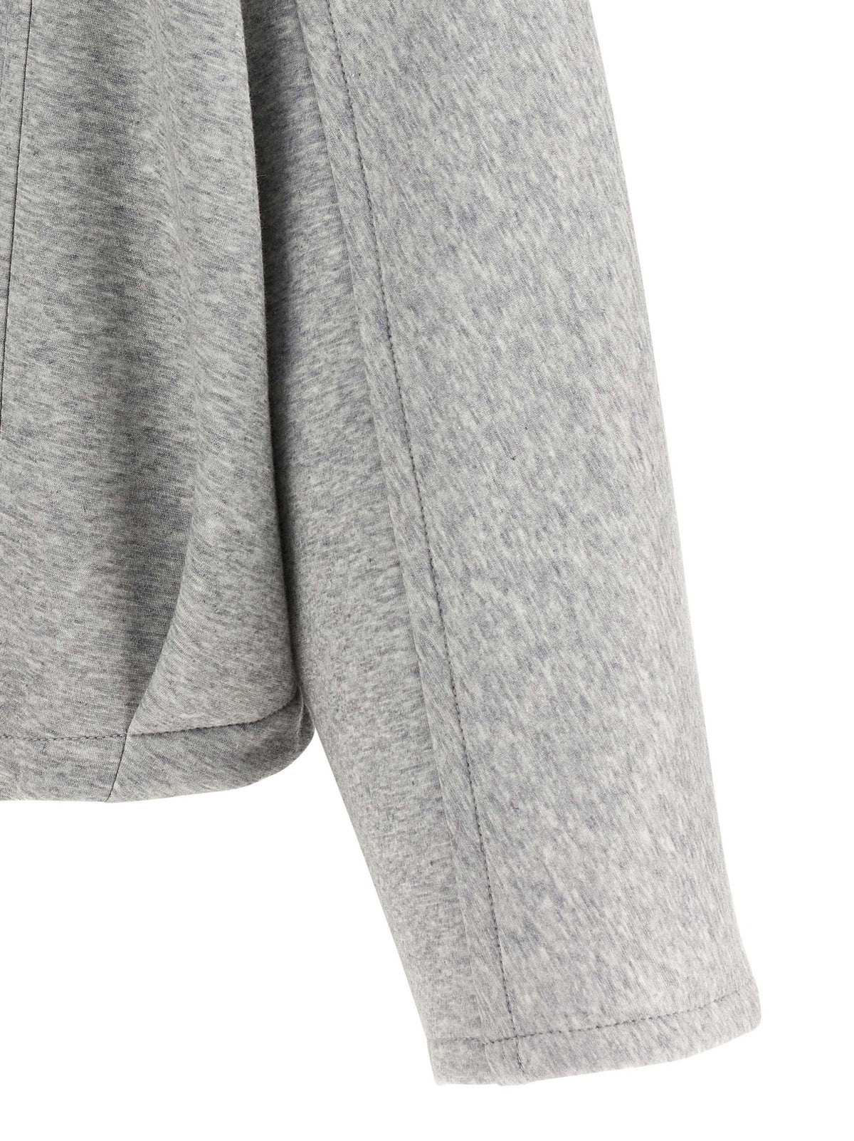 'Shiny Zipper Pull' cropped hoodie